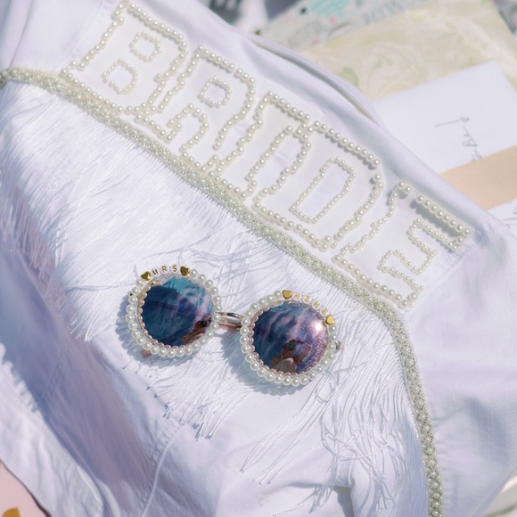 BRIDE White Denim Fringe Jean Jacket - Picture 3 of 7